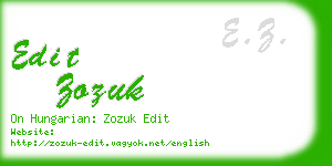 edit zozuk business card